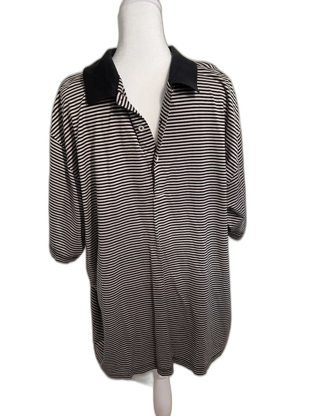 Fairway & Greene Polo Shirt Mens Size Large Black Short Sleeve Cotton Golf